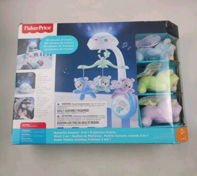  Fisher-Price Butterfly Dreams 3-in-1 Projection Mobile Crib Toy Read Descripton