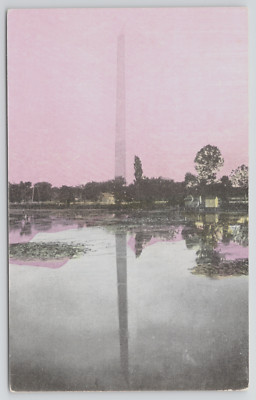 Postcard Washington DC View Of Washington Monument Reflection 