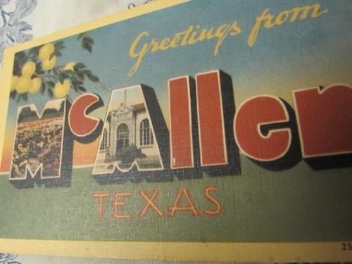 Vtg. 1940s / 50s McAllen Texas Color Post Card - Picture 2 of 5