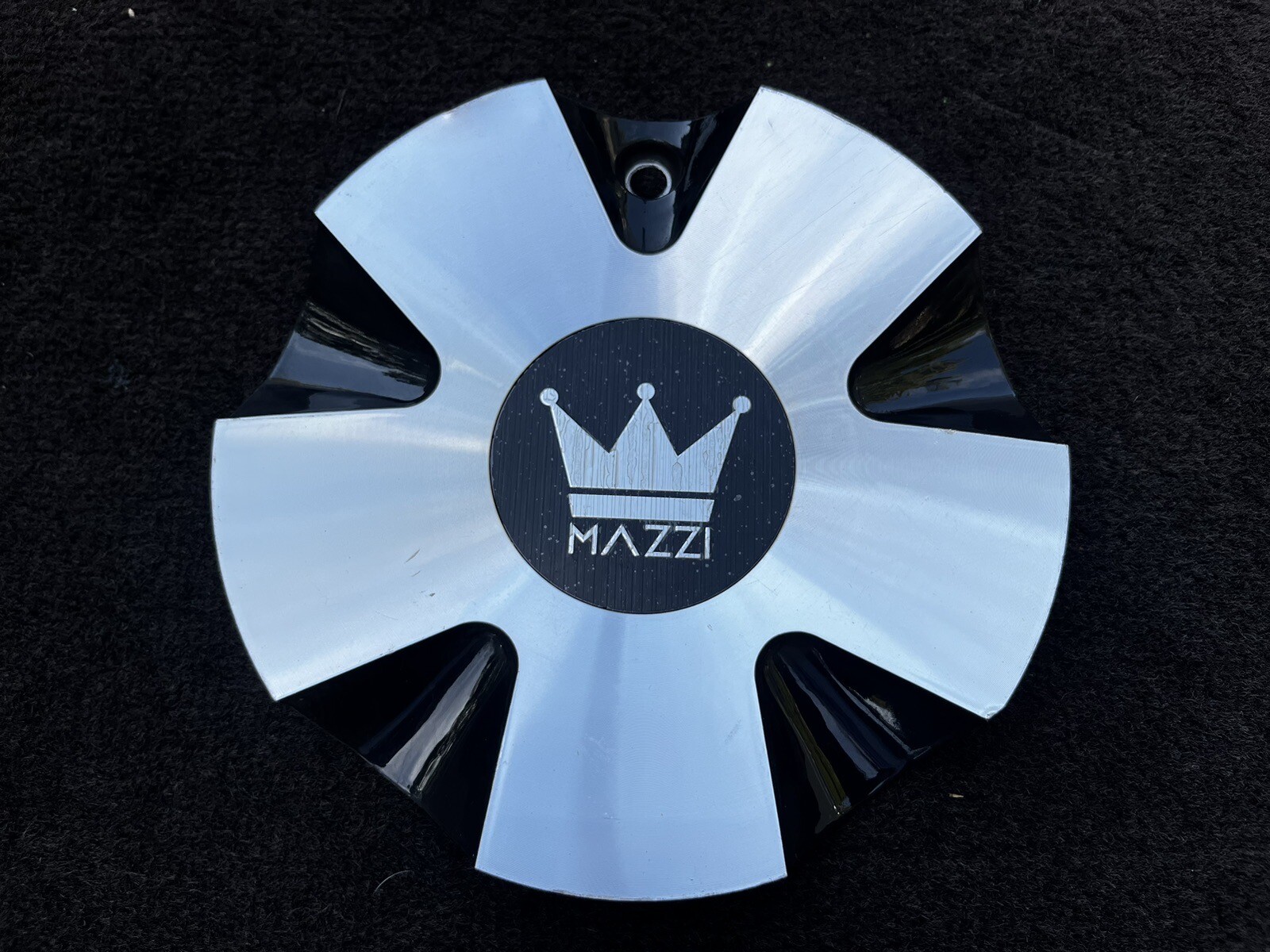 Mazzi Wheels Black Silver Custom Center Cap C10D37B-CAP-image