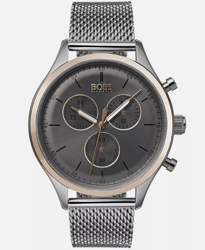 Hugo Boss Mens Chronograph Watch Hb1513549 Grey Dial