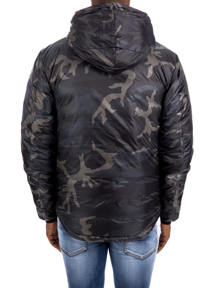 Canada Goose Black Down Camo Lodge Hoody Jacket Uomo XL NUOVO Piumino