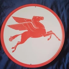 12" Round Metal Sign Man Cave Wall Art Garage Bar Gas Station Auto Car Mobil