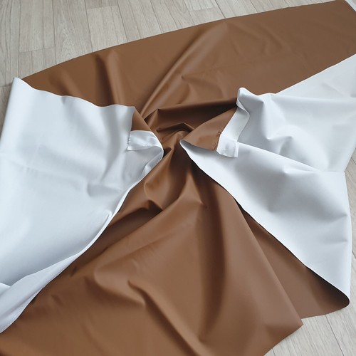 MATTE VINYL PLEATHER GOTHIC FETISH FABRIC WATERPROOF RAINCOAT BLACK WHITE 54'W - Picture 73 of 149