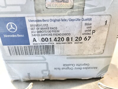MERCEDES-BENZ A001 420 81 20 67 Brake Pads | eBay