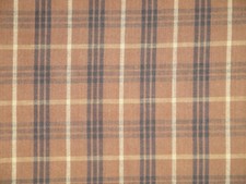 DARK Brown Large Plaid Homespun Fabric Home Decor Fabric Rustic Fabric