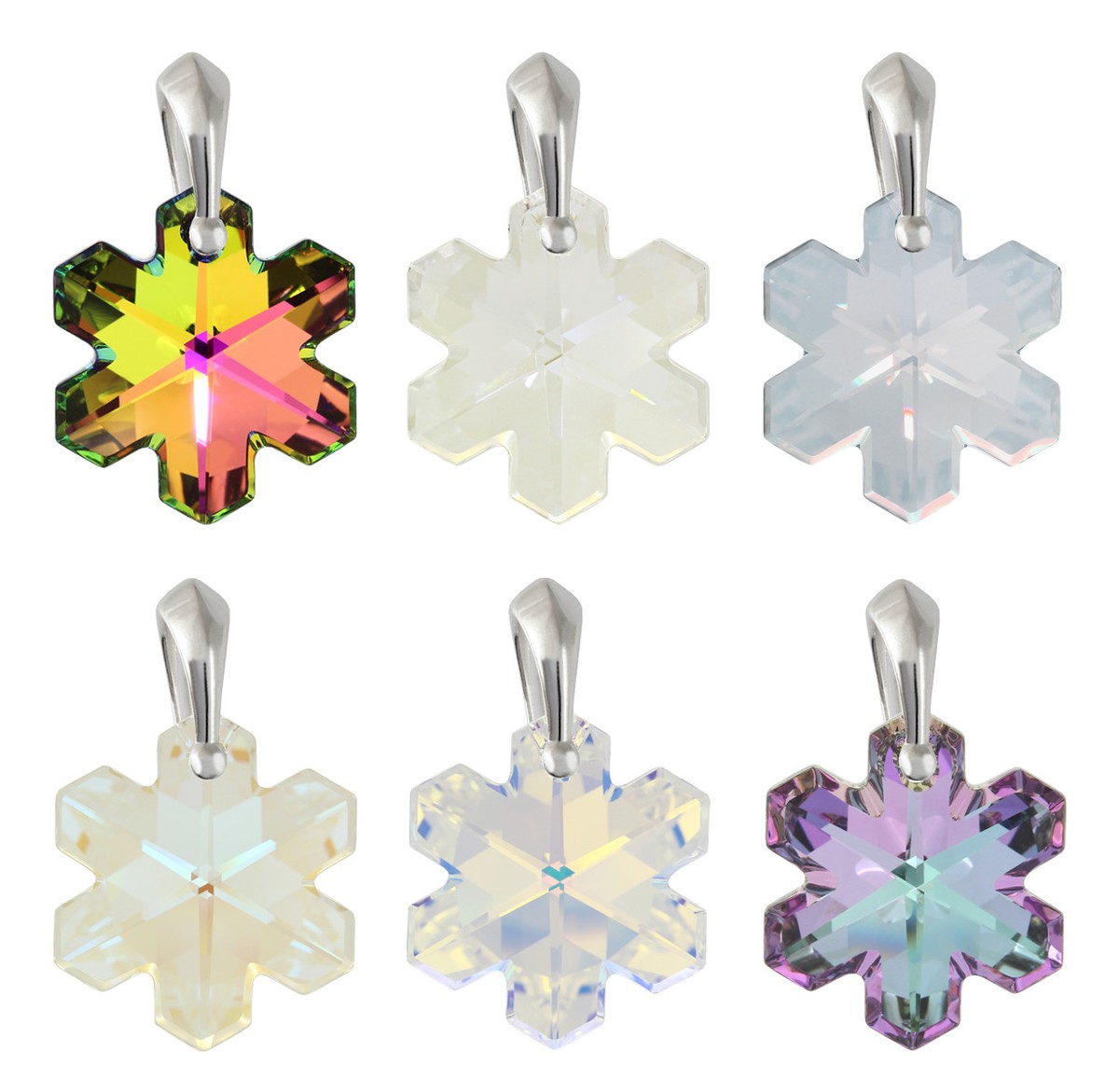 Swarovski Elements 20mm AB Snowflake Crystal Pendant/Prism Aurora Borealis 6704-20 - Crystal Clear Images LLC