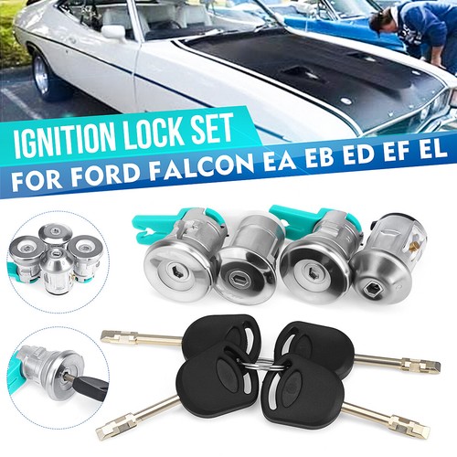 8PCS Set Rear Door & Boot Ignition Lock + Keys for FORD FALCON EA EB ED ...