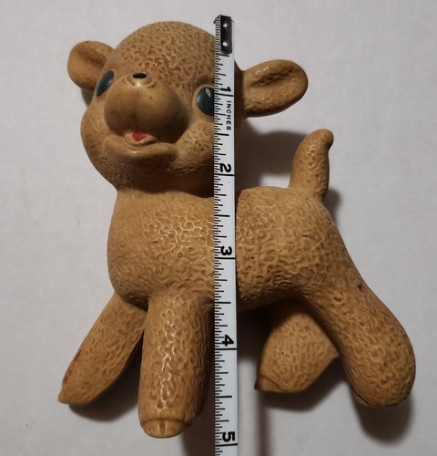Vintage Little Lamb Rempel Toys Latex Rubber Baby Nursery Decor Toy No Squeaker - Picture 6 of 6