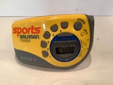 Vintage Sony SRF-M78 Yellow Sports Walkman AM/FM Radio Armband Tested Working