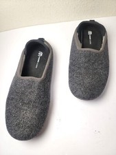Mahabis Classic Women's Wool Slippers Rubber Soles In Charcoal Size 40