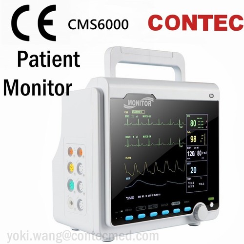8" ICU Vital Signs Patient Monitor ECG NIBP SPO2 PR RESP TEMP Cardiac Machine CE