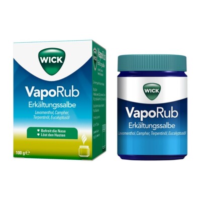 WICK Vaporub Erkältungssalbe 100g PZN 00358730 plus Proben