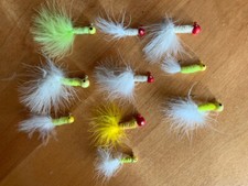 10 vintage jigs - Hand Tied flies/jigs, sizes 2-6