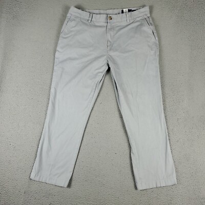 Vineyard Vines Pants Mens Size 36x27 Gray Flat Front Chino Trousers