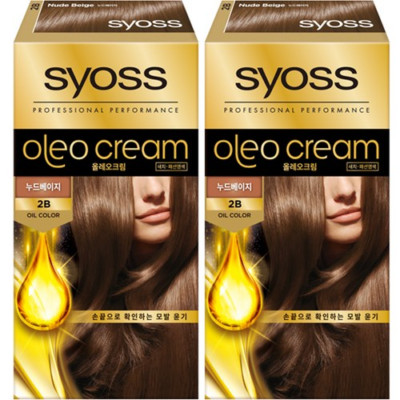 Scios Oleo Premium Gray Cover Hair Dye, 2B Nude Beige, 2EA