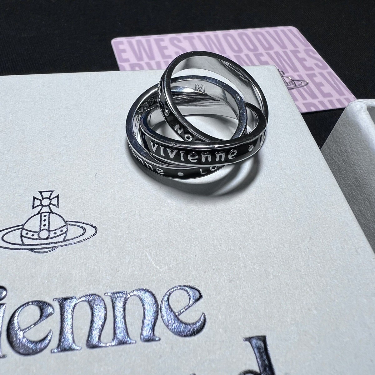 Vivienne Westwood 3 consecutive SILVER TOO FAST TO LIVE RING Vivienne Westwood 3 consecutive SILVER TOO FAST TO LIVE RING