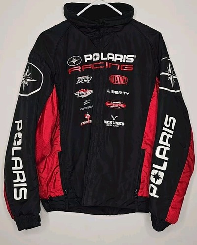 Polaris Racing Jacket Youth Size XL 18 Red Black Kids Snowmobiling Racing - Picture 13 of 22