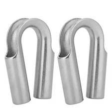 (8mm-2PCS)Vbest Life Rope Cable Thimbles Rigging Stainless Steel Tube Thimb AP