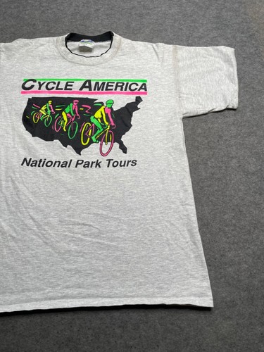 Vintage LA Loving Cycle America National Park Tours Tshirt Adult Size L - Picture 2 of 11