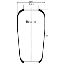 Febi Bilstein Air Spring fits Volvo - 20713 - OE Matching - Precision Fit