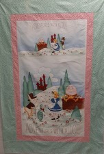 Top pieced with 2 borders Multicolor Alice in Wonderland Crib / Toddler Bedding