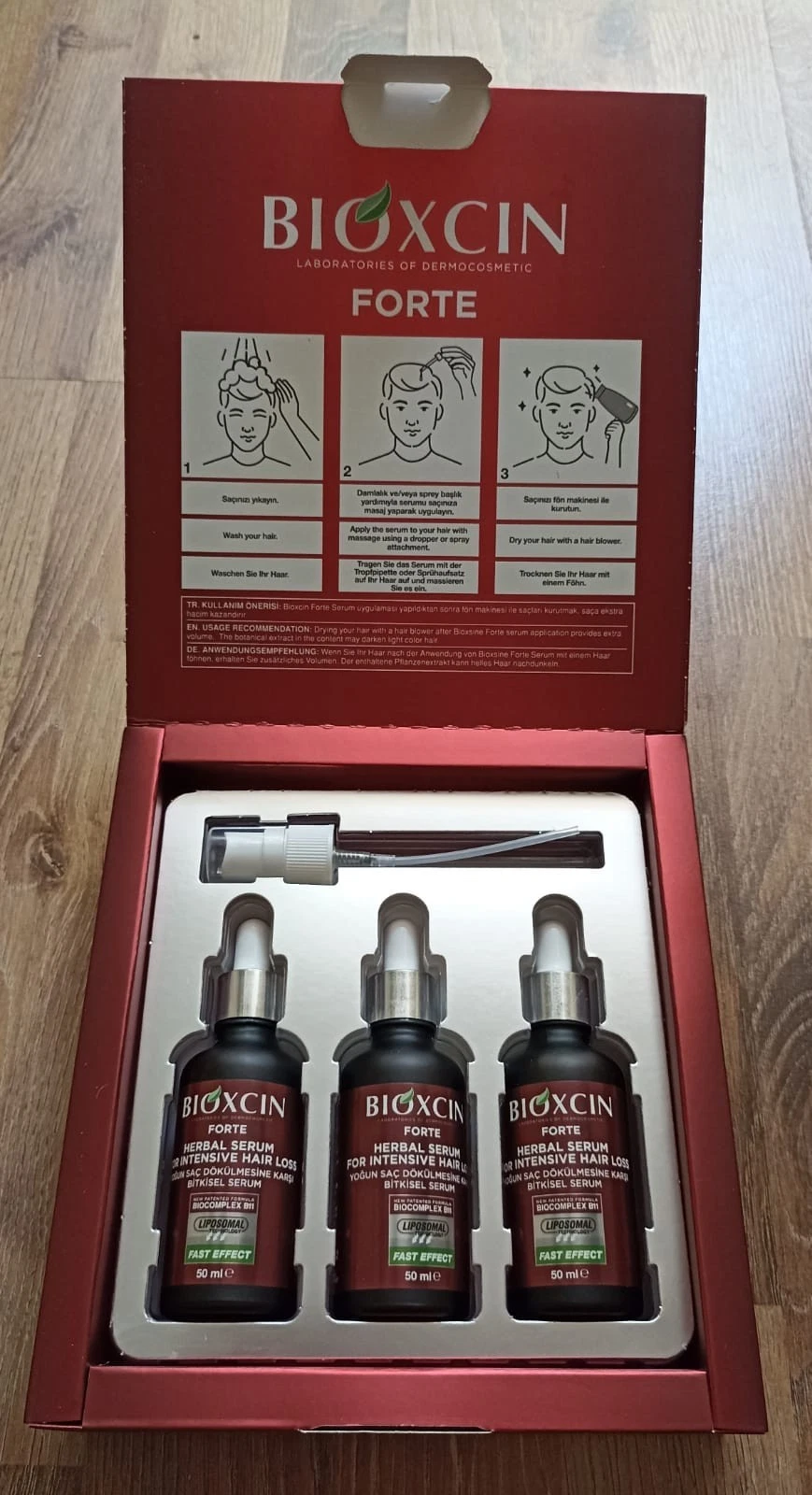 Bioxcin Forte Hair Growth Serum-3x50ml | Strengthen & Revitalize Hair |Authentic