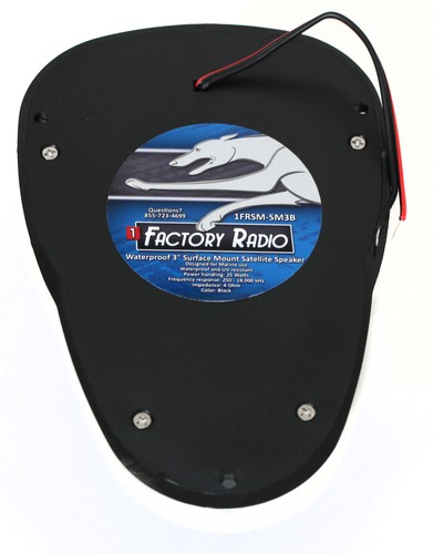 3 Inch Waterproof Surface Mount Black Satellite Speaker 25W Marine Spa RV - Picture 5 of 5