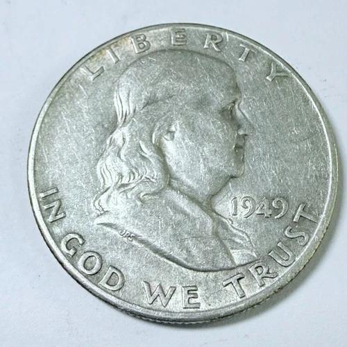 1949 S Franklin Half Dollar, 90% Silver, Very Fine Details - #6330