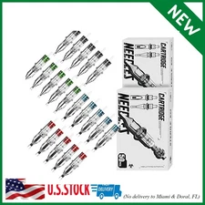 Wormhole Tattoo Cartridge Needles Long Taper 50pcs Assorted Disposable Tattoo Ne