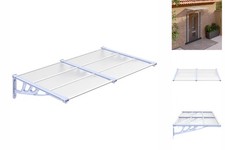 T&uuml;rvordach Grau Und Transparent 152,5x90 Cm Polycarbonat