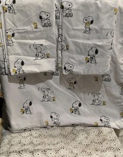 Berkshire Home Peanuts Snoopy Cartoon Full Flat Sheet 90"x100" 2 Pillow Cases