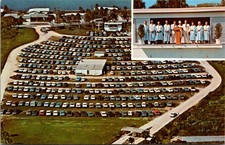 Daytona Beach Drive In Christian Church Postcard Florida Aerial View
