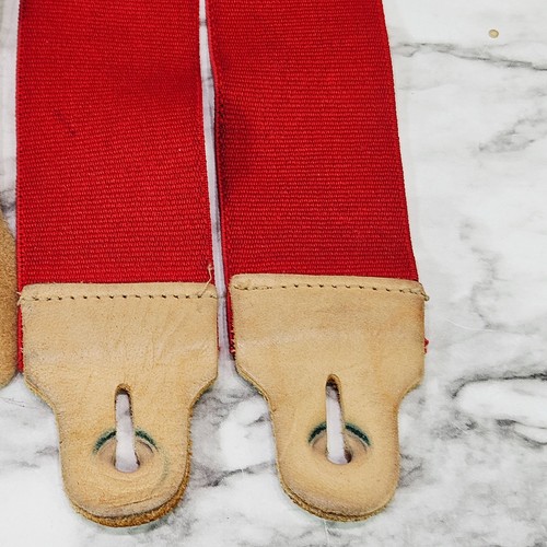 Carhartt Suspenders Mens One Size Red Wide Leather With Buttons Work Utility - Picture 4 of 11