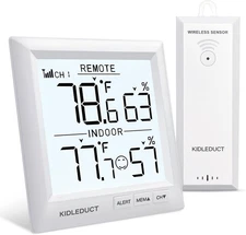 Indoor Outdoor Thermometer Wireless Battery Powered, High Precision inside outsi