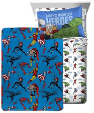Marvel Avengers Kids Throw  Twin Sheet Set-AB0G54MJ3964, AB0G4NL3LLK4