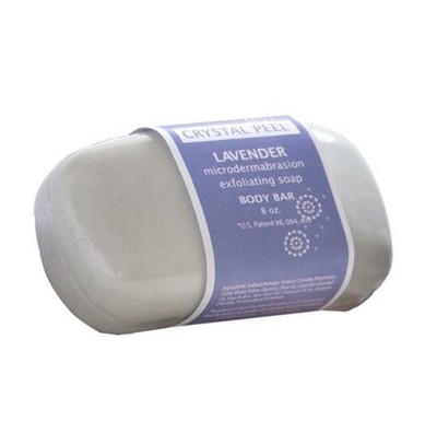 Crystal Peel Lavender Microdermabrasion Exfoliating Soap Body Bar, 8 Ounce