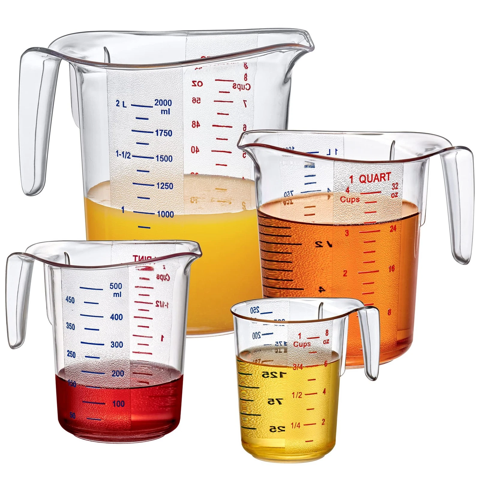 - Melissa - Plastic Measuring Cups (4-Piece Set), Food-Grade Measuring Jugs, ...