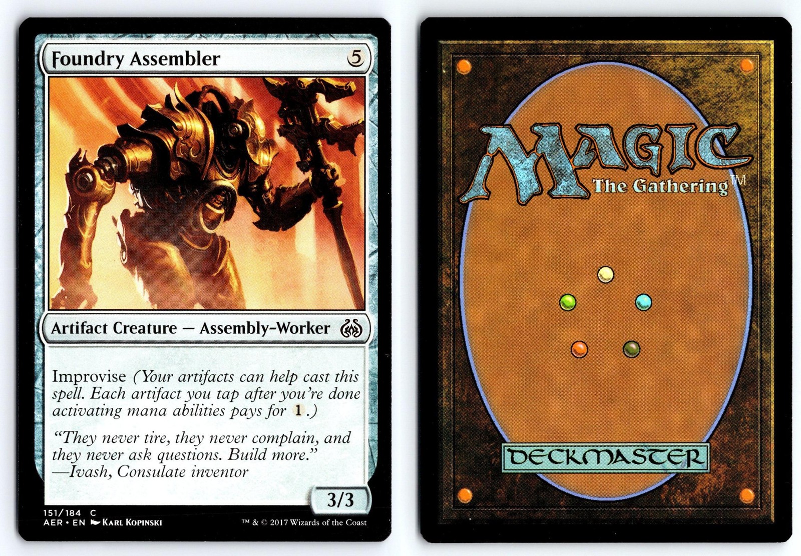 Foundry Assembler 151 Common Aether Revolt Magic: The Gathering