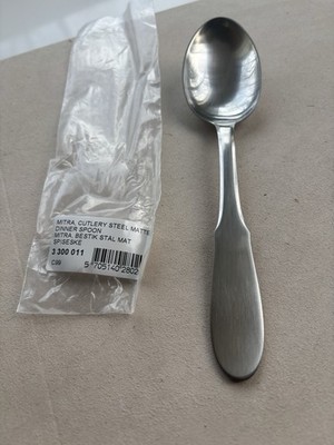Georg Jensen MITRA (matte/satin) - dinner/oval soup spoon (7 1/2'') NEW