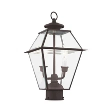 Livex Lighting - Westover - 2 Light Outdoor Post Top Lantern in Farmhouse Style
