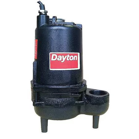 Dayton 4Hu79 4/10 Hp 2" Manual Submersible Sewage Pump 115V