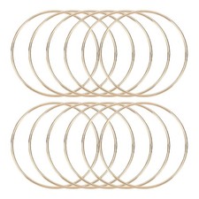 12 Pcs Dream Catcher Rings,4.3 Inch Macrame Hoops Rings,Gold