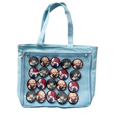 Ita Tote Bag Clear Window for Pins Shoulder Bag Handbag Bag DIY, Cosplay Stac...