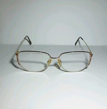Vintage Luxottica 2139 G237 Gold Multicolored Oval Eyeglass Frame