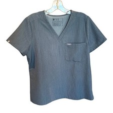 FIGS Technical Collection Women's Catarina One Pocket Scrub Top Small Gray