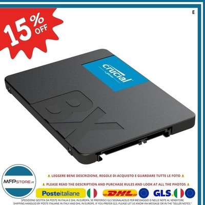 Crucial BX500 240 GB SSD Interne 2.5 '' SATA 3D Nand Schwarz Bis 540 MB/S -