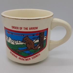 BSA Mug Order Of The Arrow  KAMARGO LODGE 294 GENERAL HERKIMER COUNCIL 1970s 