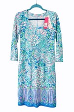 NWT Lilly Pulitzer Sherill Dress Multicolor Floral Knit Shift Size XS