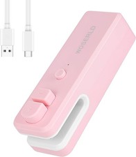 Pink 2 In 1 Mini Heat Bag Sealer With Cutter